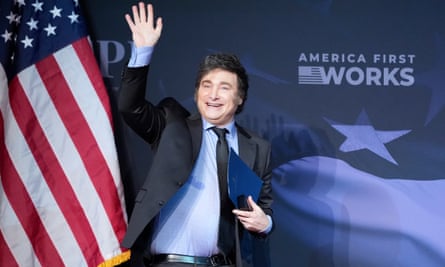Argentina’s president Javier Milei at Mar-a-Lago last year.