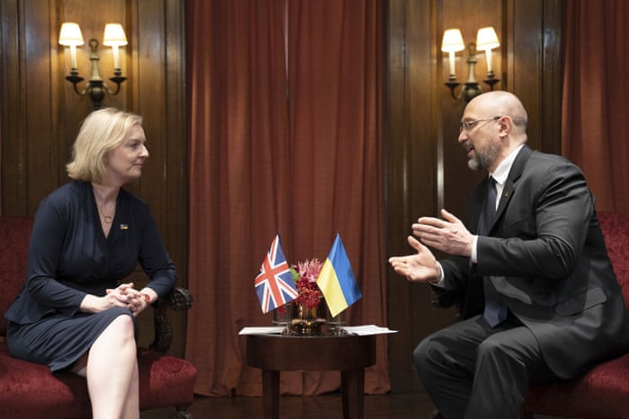 Liz Truss and Denys Shmyhal in New York, where they are attending the 77th United Nations General Assembly.