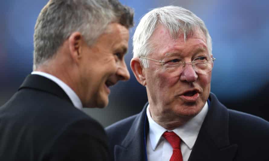 Sir Alex Ferguson (right) with Ole Gunnar Solskjær in 2019. Manchester United must treat past glories as happy memories rather than a blueprint.