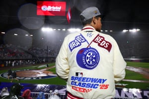 A detail photo of the back of a fan's Speedway Classic jacket on Saturday at Bristol Motor Speedway.