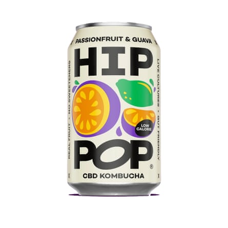 Hip Pop passion fruit & guava CBD kombucha 330ml