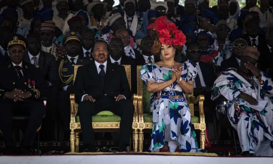 Cameroonian president Paul Biya and his wife, Chantal Biya, September 2018.