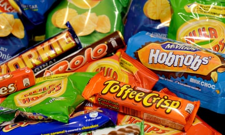 Biscuits, crisps and chocolate bars