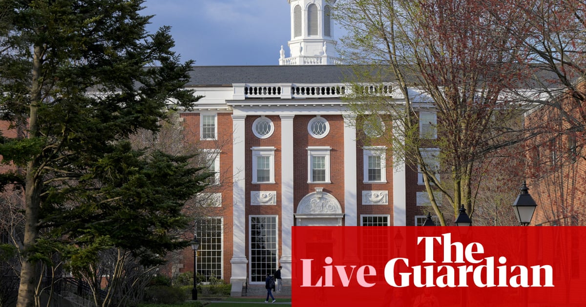 Harvard sues Trump administration for blocking university's ability to enroll international students  live