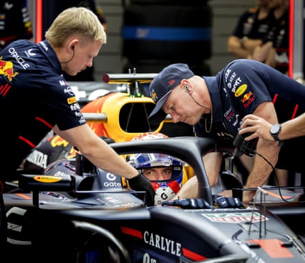 Max Verstappen in his Red Bull in Qatar.