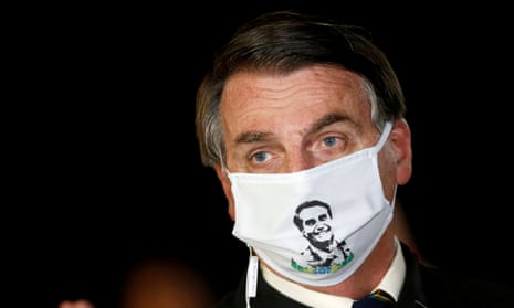 Jair Bolsonaro in late May. The president of Brazil has flouted social distancing and attended events and political rallies.