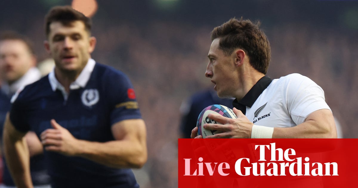 Scotland v New Zealand: Autumn Nations Series rugby union – live