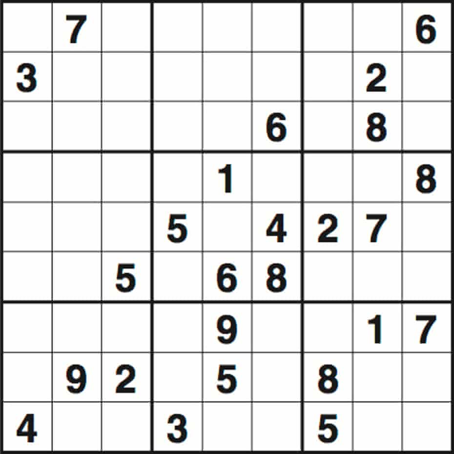 sudoku 3549 hard life and style the guardian