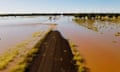 Heavy rains inundate roads and rivers near Charleville in rural south-west Queensland