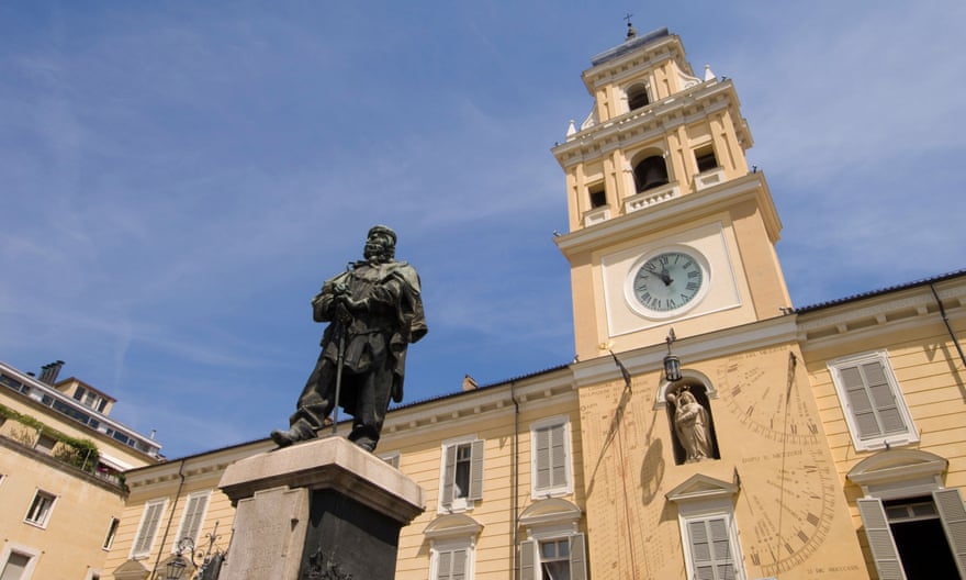 The statue of Garibaldi in Parma’s main square.