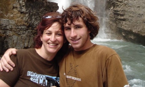 Tanya Frank with her son Zach on a visit to Canada in 2008.
