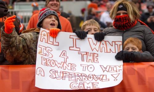 Cleveland Browns fans hold 'perfect season' parade after winless run – video | Cleveland Browns | The Guardian