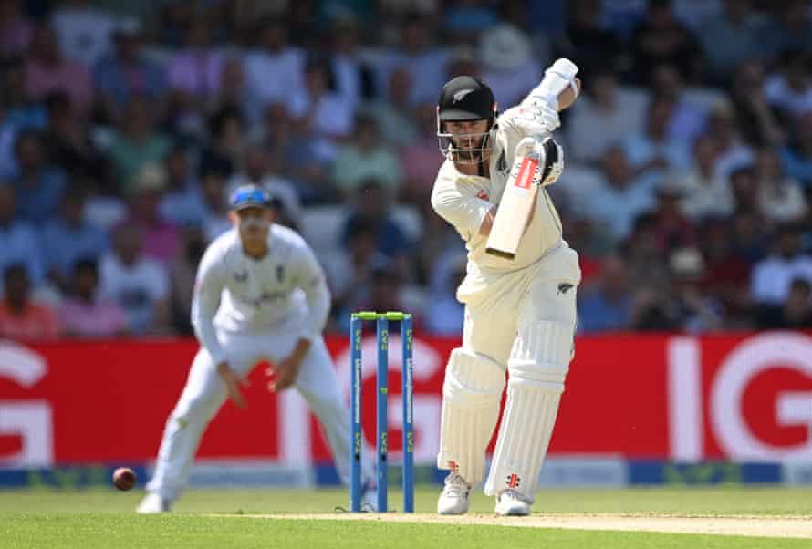 Kane Williamson gets one away for four runs.