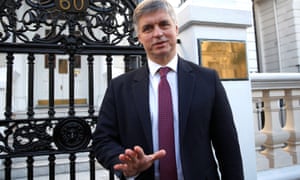 L'ambassadeur d'Ukraine en Grande-Bretagne, Vadym Prystaiko, arrive aujourd'hui à l'ambassade d'Ukraine à Londres.