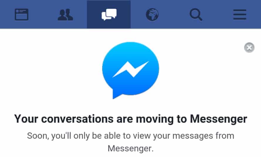 Why Is Facebook Trying To Force You To Use Its Messenger App Facebook The Guardian Why Is Facebook Trying To Force You To Use Its Messenger App Facebook The Guardian
