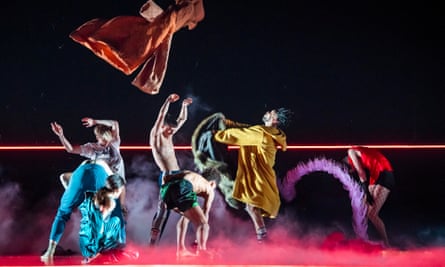A scene from Rouge by Marion Motin, performed by Rambert at Sadler’s Wells.