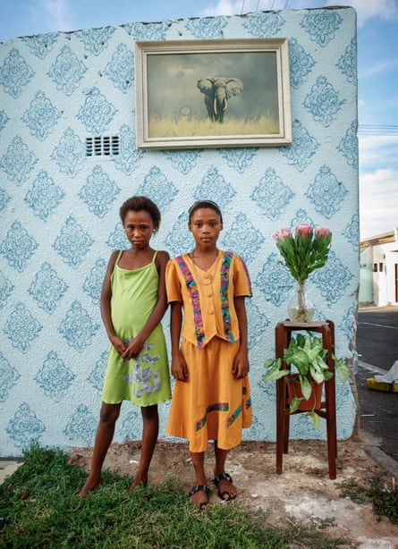 Two friends posing for their portrait on the corner of Cornwell and Hercules Street in Woodstock, Cape Town, South Africa, 2011.