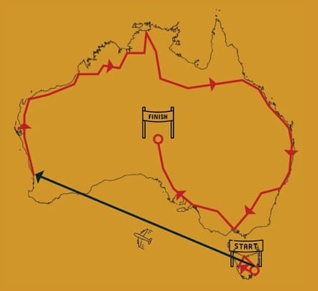 Le parcours que Pat a parcouru en Australie