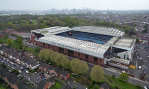 Aston Villa v Chelsea FC - Premier League<br>BIRMINGHAM, ENGLAND - APRIL 27: (EDITORS NOTE: Image has been taken using a Drone) An aerial view of Villa Park prior to the Premier League match between Aston Villa and Chelsea FC at Villa Park on April 27, 2024 in Birmingham, England. (Photo by Richard Heathcote/Getty Images)