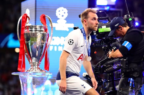 Christian Eriksen during the Champions League final, which Tottenham lost to Liverpool. 