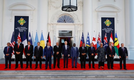 US president Joe Biden welcomes Pacific leaders to a summit in Washington in September 2022.
