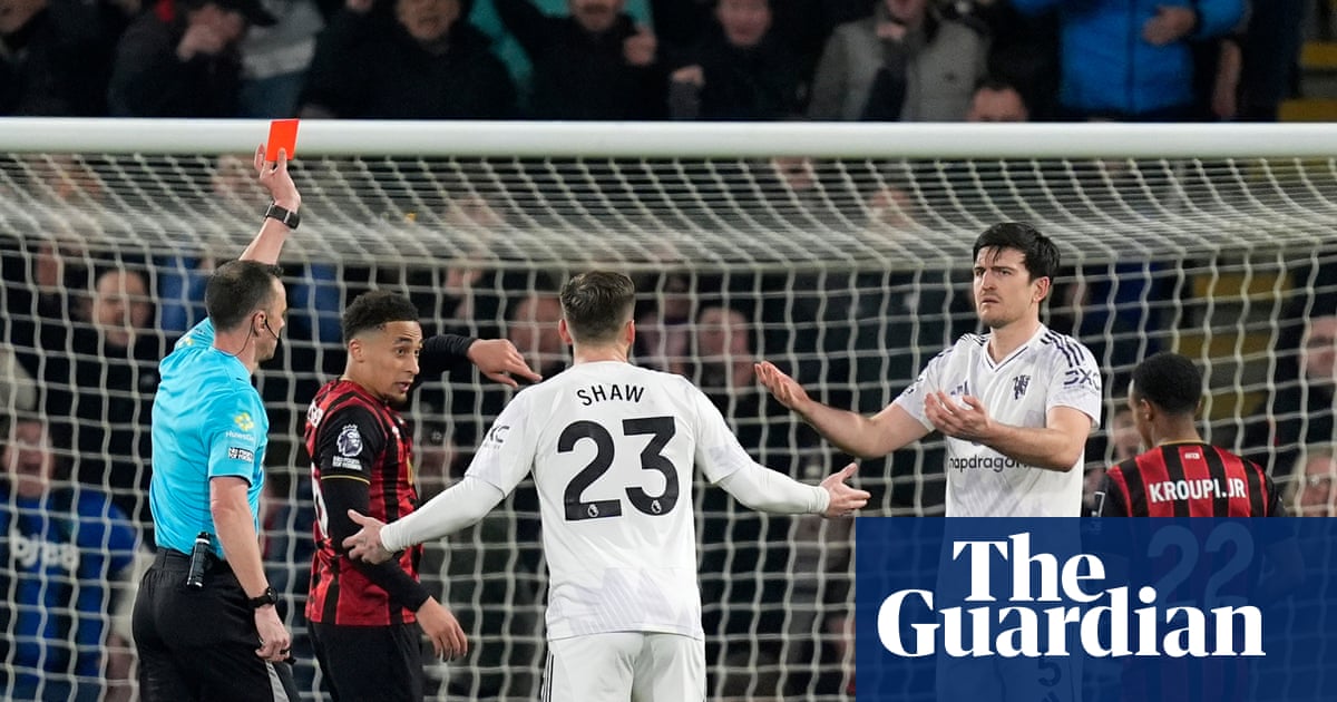 Maguire red card costs Manchester United as Kroupi rescues Bournemouth draw