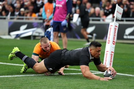Caleb Clarke opens the scoring in Auckland.