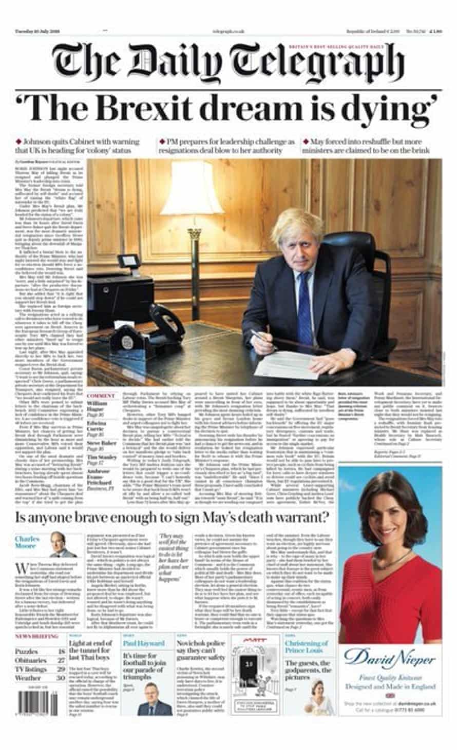 Daily Telegraph 10 July 2018