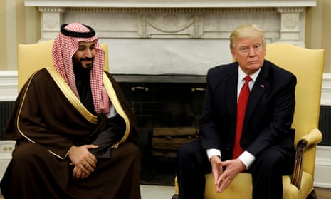 Donald Trump with Mohammed bin Salman at the White House in March. Saudi Arabia has used the Trump visit to amplify his wide-reaching reform program.