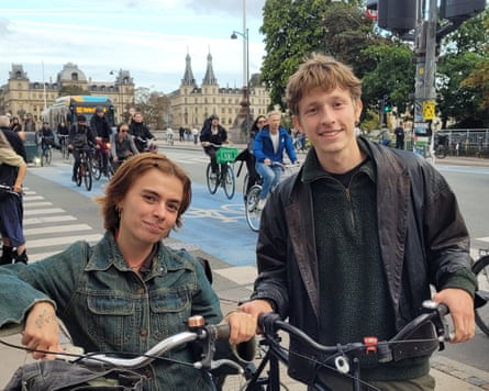Freja Ungermand and Samuel Traum, cyclists in Copenhagen.