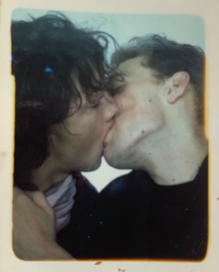 The two men kissing
