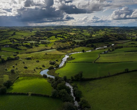 The River Fane weaving through countryside, dividing Ireland and Northern Ireland.