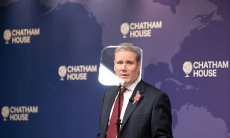 Sir Keir Starmer delivered his speech at Chatham House in central London earlier today.
