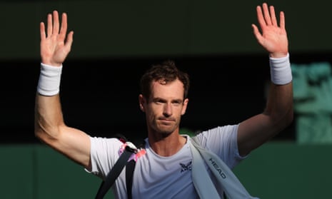 Andy Murray acknowledges the crowd after his five-set defeat to Stefanos Tsitsipas on Friday