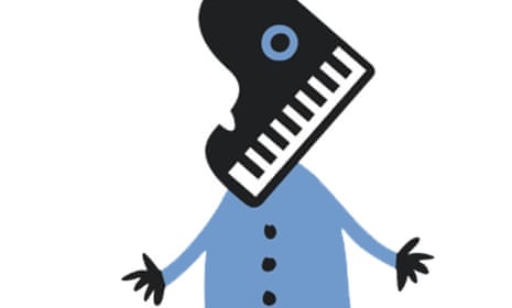 Character with piano as head