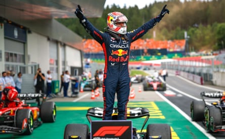 Max Verstappen celebra al final de la carrera