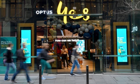 General view of an Optus store in Sydney, Thursday, September 22