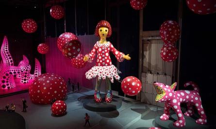 Yayoi Kusama’s You, Me and the Balloons at the Aviva Studios gallery in Manchester.