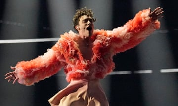 Nemo performs during Eurovision