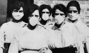 Women with face masks during the 1918 flu pandemic