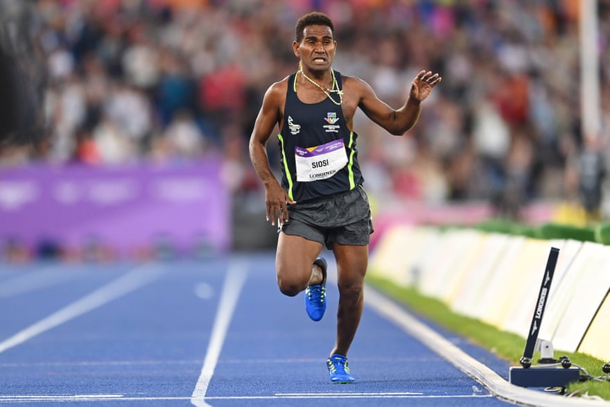 Rosefelo Siosi of the Solomon Islands in the 5,000m