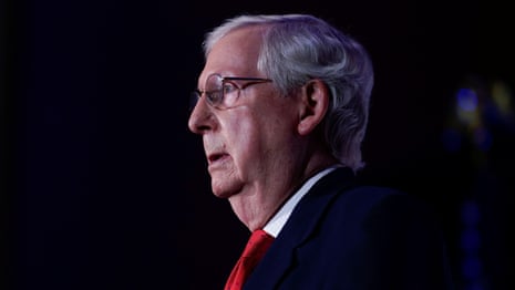Mitch McConnell declares 'this is no time to tear down statues' in victory speech – video