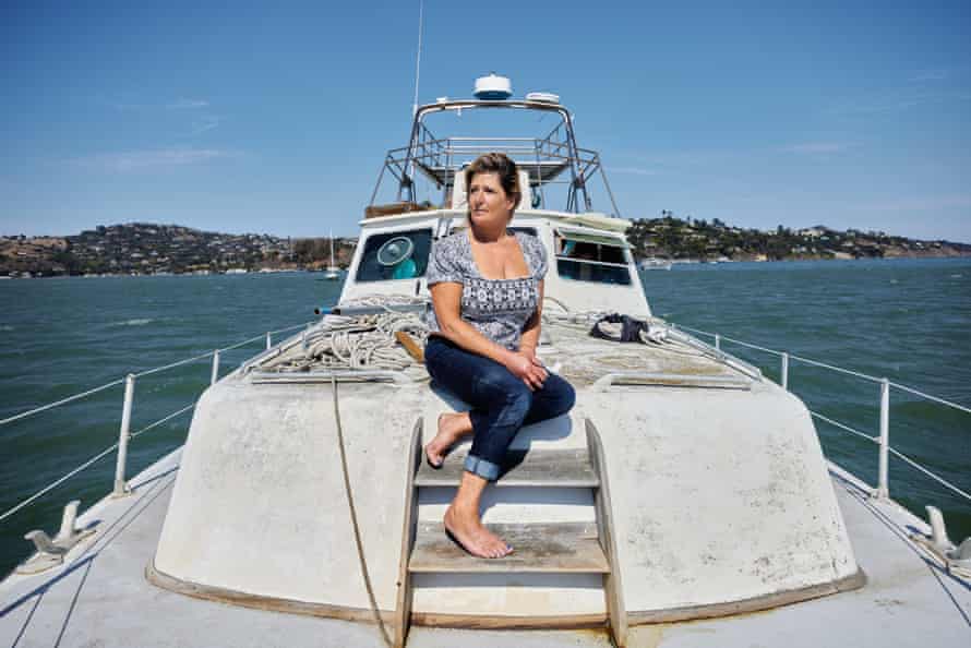 Robyn Kelly poses on her boat.