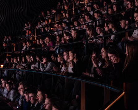 Students attend a concert by the National Polish Radio Symphony Orchestra (NOSPR). Built on the site of a former coal mine, the red-brick building’s exterior resembles the public housing in the nearby mining district of Nikiszowiec.