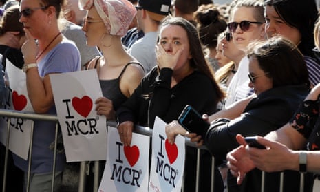 A vigil in Manchester, the day after a suicide attack at an Ariana Grande concert in May 2017 left 22 people dead.