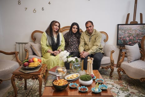 Mohammad, Darya and Masiha at home