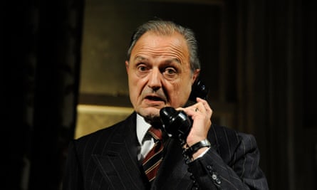 Peter Bowles in a production of Terence Rattigan’s play The Browning Version at the Theatre Royal in Bath.