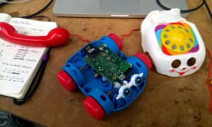 Raspberry Pi hidden in a toy telephone, sent by a reader.