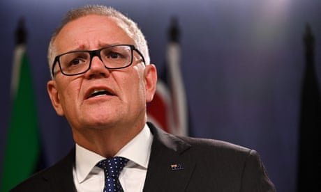 Australia's former prime minister Scott Morrison speaks to media during a press conference in Sydney