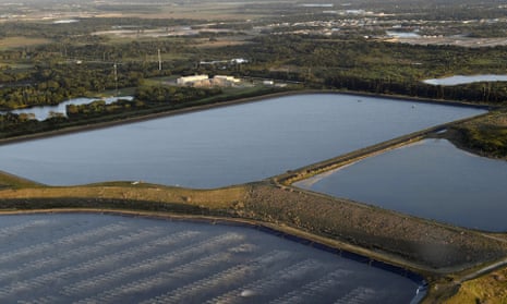 Reservoir near the old Piney Point phosphate mine in Bradenton, Florida.